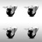 Service Caster 3.5 Inch SS Phenolic Wheel Swivel Bolt Hole Caster Set with Total Lock Brake SCC SCC-SSBHTTL20S3514-PHS-4 - alternate 1
